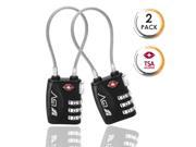 BV TSA Approved Luggage Travel Lock Set Your Own Combination Lock for Suitcases Bags and Gym Lockers 2 Pack