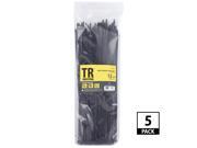 TR Industrial Multi Purpose UV Resistant Black Cable Ties 12 inches 500 Pack