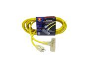 Neiko 40258A Yellow Outdoor Extension Cord with Lighted Plug End 100 Feet