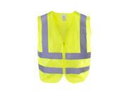 TR Industrial Neon Yellow Front Zipper Knitted Safety Vest Size X Large