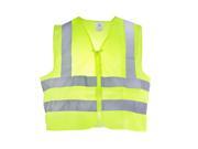 TR Industrial Neon Yellow Front Zipper Mesh Safety Vest Size Large