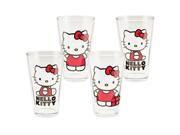 Hello Kitty Glasses 16 Ounce 4 Pack