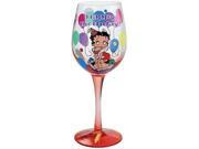 Betty Boop Happy Birthday Betty Wine Glass