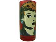 I Love Lucy Pop Art Red Drinking Glass
