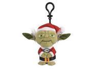 Star Wars Yoda with Santa Hat Mini Talking Clip On Plush