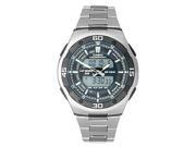 Casio AQ 164WD 1AV Men s 100M LCD Analog Digital Stainless Steel Sport Watch