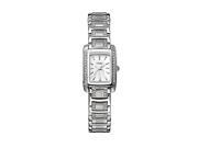 Caravelle Crystal Silver tone Bracelet White Dial Womens Watch 43L010