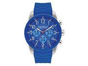 Caravelle New York Chronograph Silicone Blue Mens watch 43A121