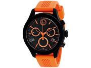 ESQ One 07301460 Movado Chronograph Black Orange Silicone Unisex Watch