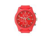 Lacoste Lacoste.12.12 Chronograph Red Silicone Mens watch 2010825