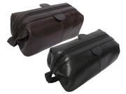 Amerileather Zip Top Leather Toiletry Bag 24 05