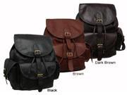 Amerileather Urban Buckle Flap Leather Backpack 1822 024