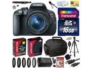 Canon Rebel T5i with 18 55 DSLR SLR Digital Camera Best Value Bundle Kit 8595B003 16GB SD Card SD Reader Soft Case Battery Charger Cleaning Kit