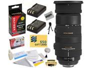 Sigma 50 500mm f 4.5 6.3 APO DG OS HSM Lens 738306 With 3 Year Warranty for Nikon DSLR Camera with 2 EN EL9 Batteries Cleaning Kit Screen Protectors Mini T