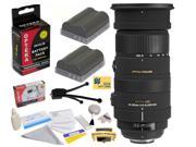 Sigma 50 500mm f 4.5 6.3 APO DG OS HSM Lens 738306 With 3 Year Warranty for Nikon with 2 EN EL3E Batteries 2000MAH Cleaning Kit Screen Protectors Mini Trip