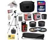 Ultimate Kit for Canon PowerShot SX40 HS SX40HS with 32GB SDHC Card NB 10L Battery Pack 58MM 0.43x Lens 58mm 2.2x Lens Adapter Ring Carrying Case Tripod