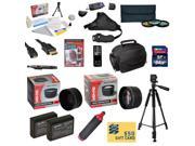 Ultimate Kit for Canon Rebel T3 Includes 64GB SDXC Card 2 Batteries Charger 0.43x 2.2x Lens 3 Piece Filters Case Tripod Strap Cleaning Kit D