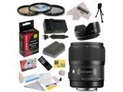 Sigma 340306 35mm F1.4 DG HSM Lens for Nikon D700 D300S D300 D200 D100 D90 D80 D70 D70s D50 with 3 Piece Pro Filter Kit EN EL3E 2000MAH Charger Remote Contro