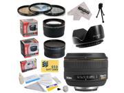 Sigma 30mm f 1.4 EX DC HSM Autofocus Lens for Sony Alpha DSLR Cameras Includes 3 Year Warranty 0.43x Lens 2.2x Lens 3 Piece Filter Kit Cleaning Kit Mini Tr