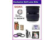 Sigma 10 20mm f 4 5.6 EX DC HSM Lens for Sony Alpha DSLR A700 A350 A300 A200 A100 Digital SLR Includes PRO HD 3PC Filter Kit 7 Year Lens Warranty Exten