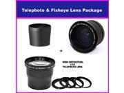 3.5X HD Professional Telephoto lens 0.35x HD Super Wide Angle Panoramic Macro Fisheye Lens For Kodak Easyshare P850 P712