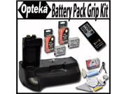 Opteka Battery Pack Grip Vertical Shutter Release for Canon EOS Rebel T2i T3i T4i T5i DSLR Digital Camera with 2 LP E8 Extended Life High Capacity Batteries W
