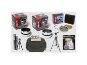 Canon ZR90 ZR85 ZR80 ZR50 ZR45 MiniDV Digital HD2 Professional Accessory Kit