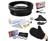 Best Value Kit for Canon PowerShot G10 G11 G12 Digital Camera with 2x Lens Opteka Close Up Set with Macro Lens Grip Strap Microfiber LCD Photo Cleaning Gl