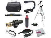 Opteka Videographers Deluxe Kit with VM 2000 Microphone Case Tripod X Grip and More for Canon Nikon Sony and Pentax Digital SLR Cameras