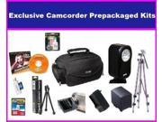 Essential s Accessory Package For Canon VIXIA HV20 HV30 HV40 Package Includes 8GB SD Memory Card Extended Life BP 2L12 Batttery Charger Portable Video Light