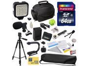 Advanced Kit for Canon VIXIA HFR52 HFR50 HFR500 HFR32 HFR30 HFR300 HFR42 HFR40 HFR400 HFR36 HFR306 HFR38 HFM50 HFM52 HFM56 HFM500 HFM506 Camcorder with 64GB SDH