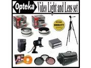 Opteka Ultimate 25PC Accessory Package For Canon XH A1s XH G1s XL H1a XL H1s package with BP 945 Battery and Charger 0.45x 2.2X Lens 3 Piece HD Filter Kit