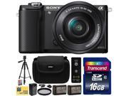 Sony Alpha A5000 20.1 MP Interchangeable Mirrorless Lens Camera with 16 50mm OSS Lens ILCE5000Lwith 16GB Class 10 SDHC Memory Card x2 NP FW50 Battery Charge
