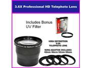 3.5X HD Professional Telephoto lens For CANON POWERSHOT G7 G9 Includes Bonus 72MM Protective UV Filter Tube Adapter