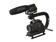 Opteka X GRIP Action Stabilizing Handle with VM 100 Video Condenser Shotgun Microphone Kit