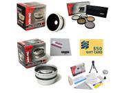 10 Piece Ultimate Lens Package For the Sony DCR DVD650 SR68 SR88 SX44 SX63 SX83 SX85 Includes .43x High Definition II Wide Angle Panoramic Macro Fisheye L