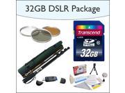 32GB SDHC DSLR Package Including 32GB SDHC High Speed Memory Card Opteka 67 Professional Monopod Opteka HD2 3 Piece Filter Kit USB 2.0 SD MMC Card Reader an