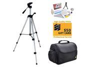 Professional 54 Photo Video Tripod Deluxe Digital Camera Padded Travel Case 50 Gift Card for Online Digital Prints for Canon EOS Rebel 1D 1Ds 5D Mark II III