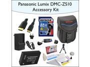 4GB Accessory Package for Panasonic DMC ZS10 Including 4GB SDHC High Speed Memory Card Vanguard Soft Leather Carrying Case Mini HDMI Cable DMC BCG10 Battery