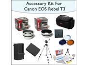 Opteka HD2 Professional Digital Accessory Kit for Canon EOS Rebel T3 Digital SLR