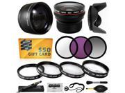 15 Piece Macro Fisheye Telephoto Lens Filters Set includes 3 Piece Filter Kit 4 Piece Close UP Kit .20x Fish Eye Lens 2.2x HD Telephoto More for Fujifil