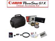 Canon G1X Intermediate Accessory Package Featuring Opteka Microfiber Gadget Bag 32GB Class 10 Digital Memory Card And More