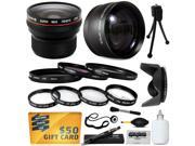 15 Piece Macro Fisheye Telephoto Lens Filters Set includes 3 Piece Filter Kit 4 Piece Close UP Kit .20x Fish Eye Lens 2.2x HD Telephoto More for Sony DS