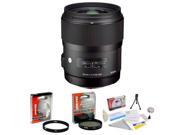 Sigma 35mm f 1.4 DG HSM A1 ART Autofocus Lens for Canon Opteka UV Filter Opteka CPL Filter Opteka 5 Piece Cleaning Kit