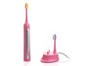 Wellness 48 000 Ultra High Powered Sonic Electric Toothbrush and Charging Dock with 6 Heads Pink