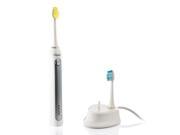 Wellness 48 000 Ultra High Powered Sonic Electric Toothbrush and Charging Dock with 6 Heads White