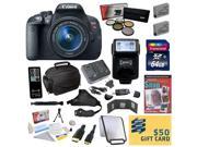 Canon EOS Rebel T5i 18.0 MP CMOS Digital Camera with EF S 18 55mm f 3.5 5.6 IS STM Zoom Lens With 64GB SDHC Card Card Reader 2 LP E8 Dual Charger TTL B