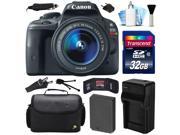 Canon EOS Rebel SL1 100D DSLR Digital Camera w 18 55mm Lens 32GB Value Bundle