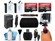 64GB Memory Home Car Charger 2x Battery Accessory Kit for GoPro HERO4 Hero 4