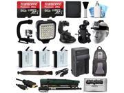 128GB Extreme Accessory Bundle Kit for GoPro HERO4 Hero4 Black Silver Edition
